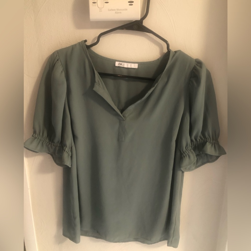 Light blue chiffon blouse